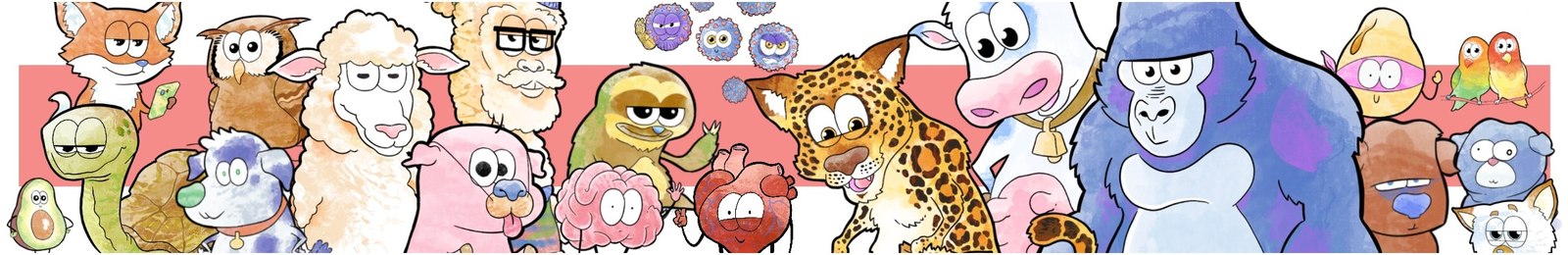 Personajes ilustrados de Happy Friendly Kokomo